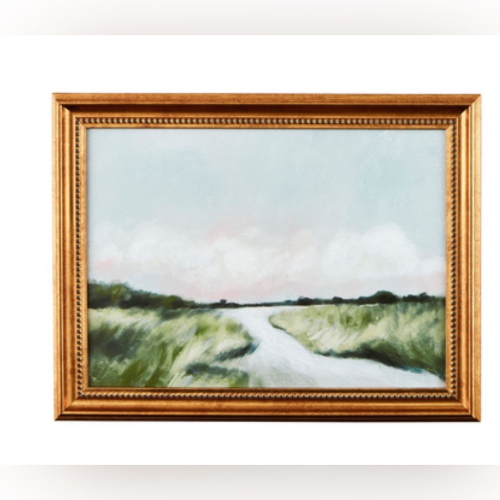 Mud Pie Gold and Green Landscape Painting